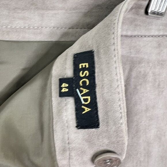 Escada Light Brown Goat Leather Knee Length Skirt - Picture 5 of 7